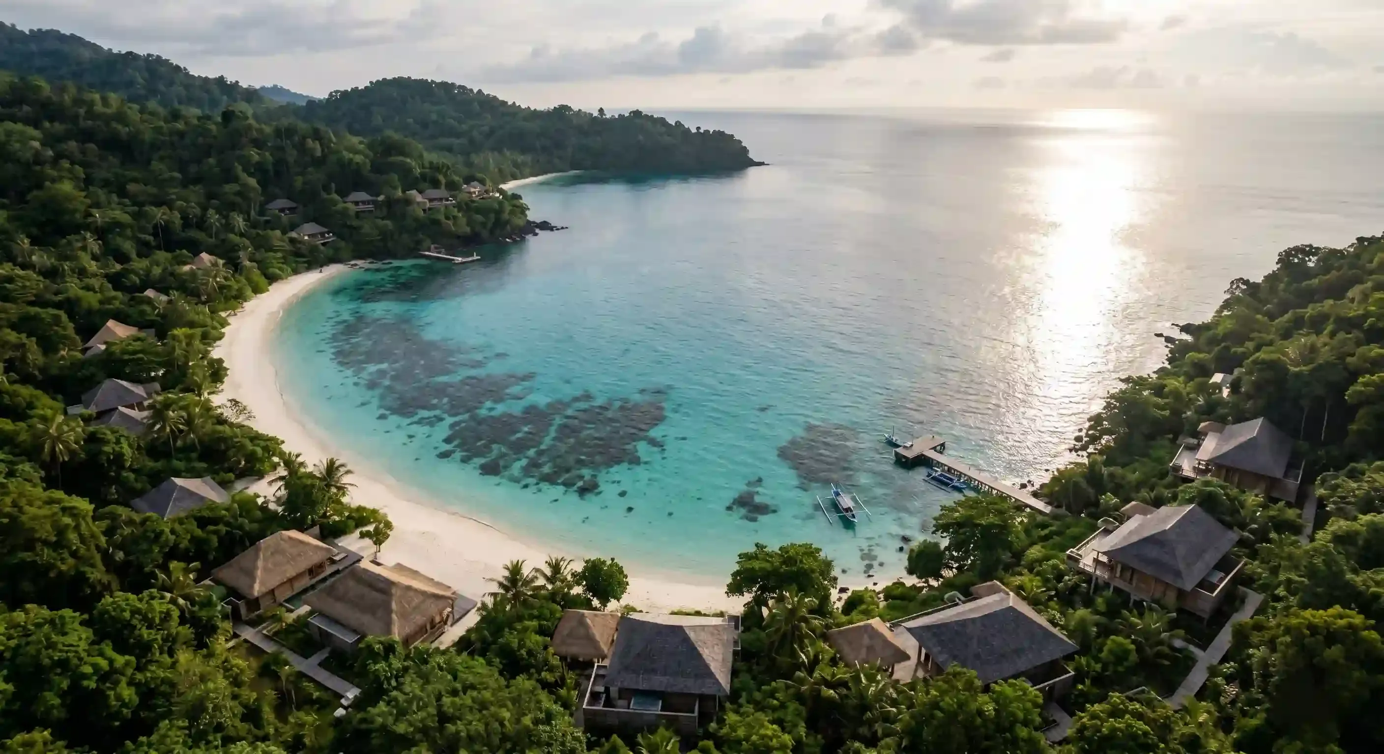 Pemandangan Udara Amira Bungalow